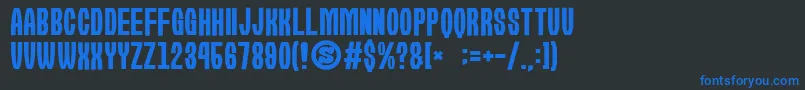 GomariceKirieFu Font – Blue Fonts on Black Background