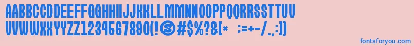 GomariceKirieFu Font – Blue Fonts on Pink Background