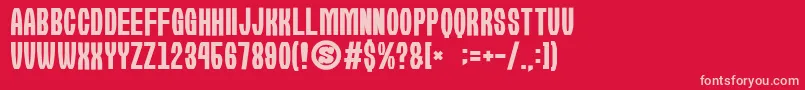 GomariceKirieFu Font – Pink Fonts on Red Background