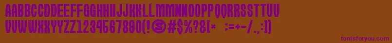 GomariceKirieFu Font – Purple Fonts on Brown Background