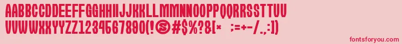 GomariceKirieFu Font – Red Fonts on Pink Background