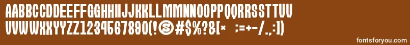 GomariceKirieFu Font – White Fonts on Brown Background
