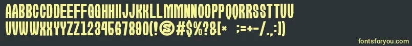 GomariceKirieFu Font – Yellow Fonts on Black Background
