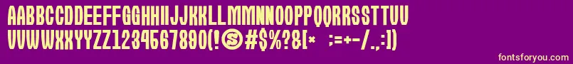 GomariceKirieFu Font – Yellow Fonts on Purple Background