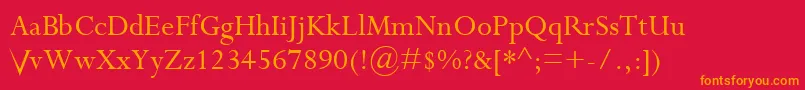 Riven.TheFontV3.0 Font – Orange Fonts on Red Background