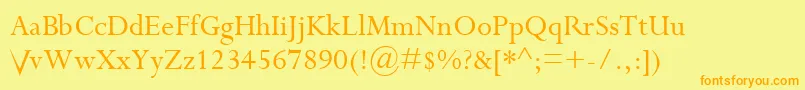 Riven.TheFontV3.0 Font – Orange Fonts on Yellow Background