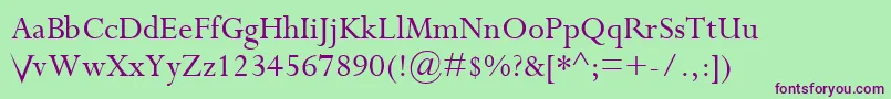 Riven.TheFontV3.0 Font – Purple Fonts on Green Background