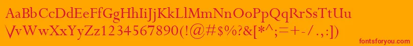 Riven.TheFontV3.0 Font – Red Fonts on Orange Background