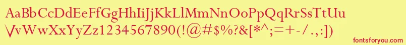 Riven.TheFontV3.0 Font – Red Fonts on Yellow Background