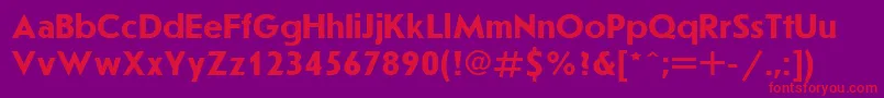 UkrainianjournalsansBold Font – Red Fonts on Purple Background