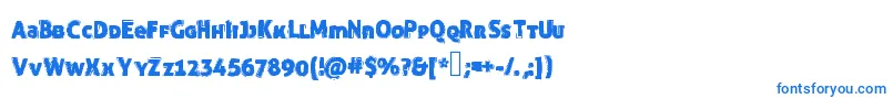Funnytrip-fontti – siniset fontit valkoisella taustalla