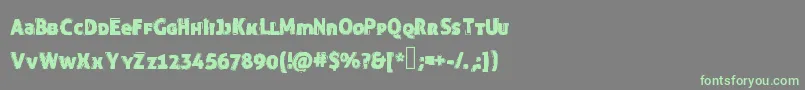 Шрифт Funnytrip – зелёные шрифты на сером фоне