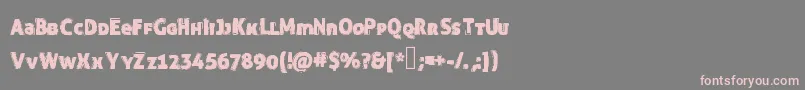 Funnytrip-fontti – vaaleanpunaiset fontit harmaalla taustalla