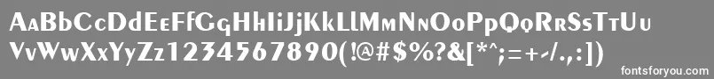 フォントPenyaeBold – 灰色の背景に白い文字