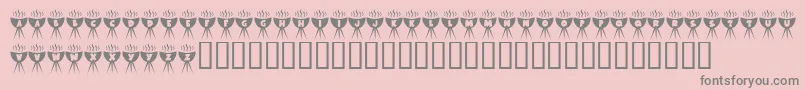 フォントKrBbq – ピンクの背景に灰色の文字