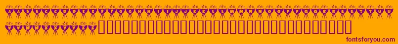 KrBbq Font – Purple Fonts on Orange Background