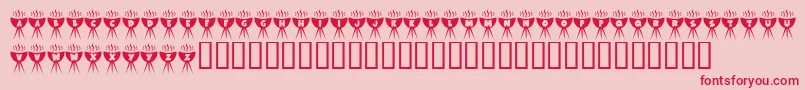 KrBbq Font – Red Fonts on Pink Background