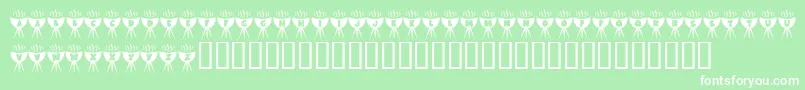 KrBbq-Schriftart – Weiße Schriften auf grünem Hintergrund