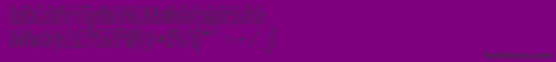 Czcionka Labtseci – czarne czcionki na fioletowym tle