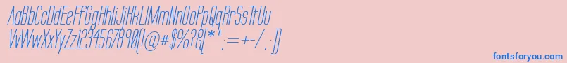 Labtseci Font – Blue Fonts on Pink Background
