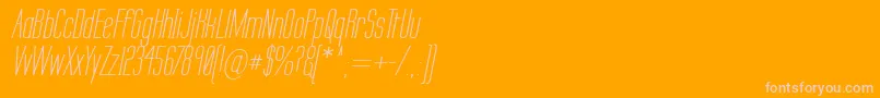 Labtseci Font – Pink Fonts on Orange Background