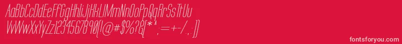 Labtseci Font – Pink Fonts on Red Background