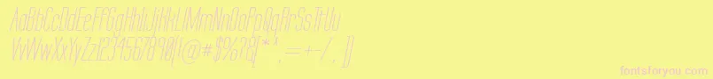 Labtseci Font – Pink Fonts on Yellow Background