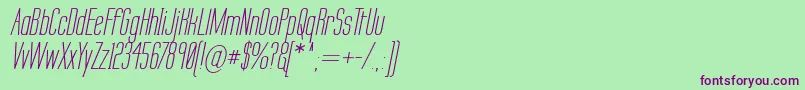 Labtseci Font – Purple Fonts on Green Background