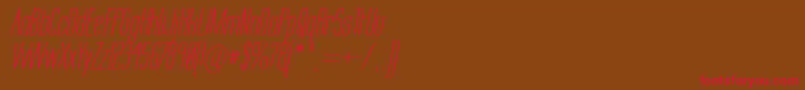 Labtseci Font – Red Fonts on Brown Background
