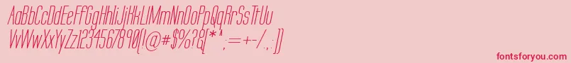 Labtseci Font – Red Fonts on Pink Background