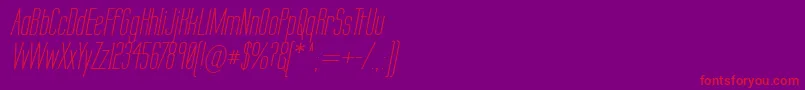 Labtseci Font – Red Fonts on Purple Background