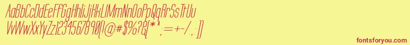 Labtseci Font – Red Fonts on Yellow Background