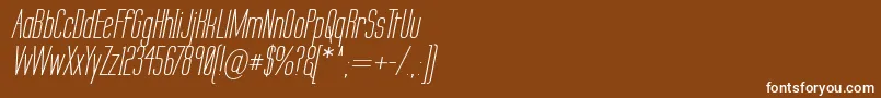 Labtseciフォントについての詳細 フォントLabtseci – 茶色の背景に白い文字