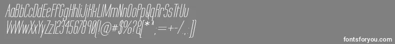 Labtseci-Schriftart – Weiße Schriften auf grauem Hintergrund
