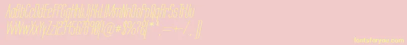 Labtseci Font – Yellow Fonts on Pink Background