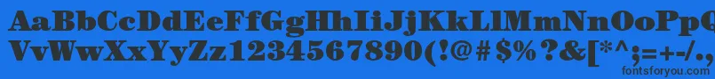 CenturystdUltra Font – Black Fonts on Blue Background