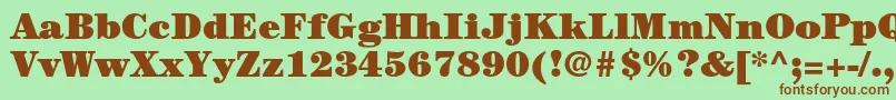 CenturystdUltra Font – Brown Fonts on Green Background