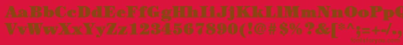 CenturystdUltra Font – Brown Fonts on Red Background