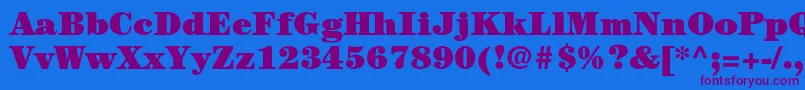 CenturystdUltra Font – Purple Fonts on Blue Background