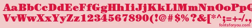 CenturystdUltra Font – Red Fonts on Pink Background