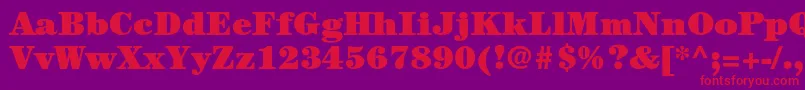 CenturystdUltra Font – Red Fonts on Purple Background