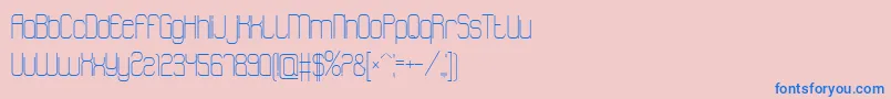 Atthewindowpro-Schriftart – Blaue Schriften auf rosa Hintergrund