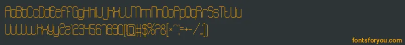 Fonte Atthewindowpro – fontes laranjas em um fundo preto