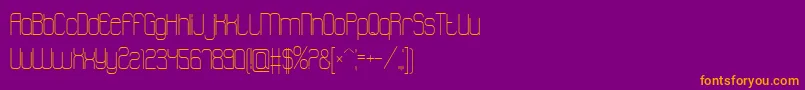 Fonte Atthewindowpro – fontes laranjas em um fundo violeta