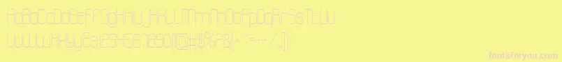 Atthewindowpro-Schriftart – Rosa Schriften auf gelbem Hintergrund