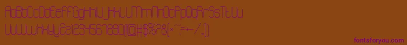 フォントAtthewindowpro – 紫色のフォント、茶色の背景