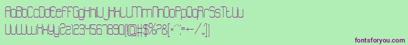 フォントAtthewindowpro – 緑の背景に紫のフォント