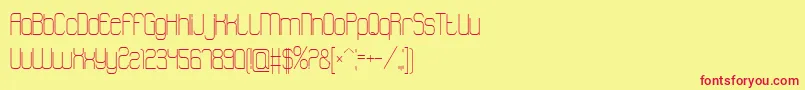 フォントAtthewindowpro – 赤い文字の黄色い背景
