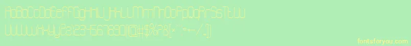 Atthewindowpro-Schriftart – Gelbe Schriften auf grünem Hintergrund