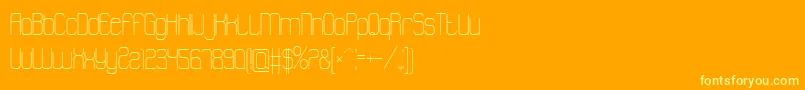 Fonte Atthewindowpro – fontes amarelas em um fundo laranja